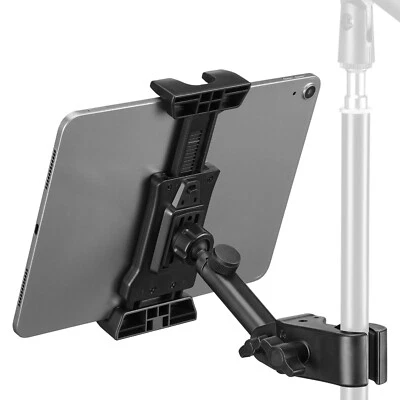 Tablet Holder for Mic Stand Adjustable Mic Music Stand Phone Mount 4.7-13.5" - Image 1 of 4