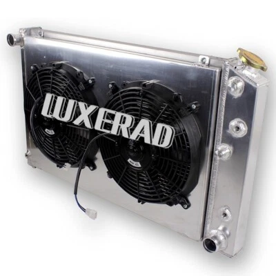 Fit 1978 - 1987 雪佛兰 Monte Carlo SS Olds Cutlass G-body 4-Row 散热器+罩风扇 — 第 1/4 张图片