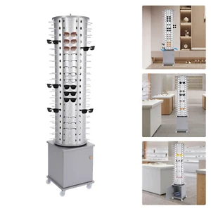 Sunglasses Display Stand with Storage Cabinet Floor-standing Eyeglass Holder - Picture 1 of 17