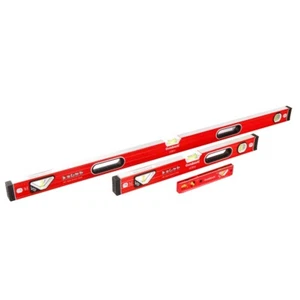 3PC Torpedo Level Set 9" 24" 48" Spirit Level Aluminum Construction BUBBLE Level - Picture 1 of 11