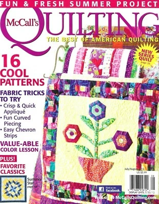 McCalls Quilting Magazine 16 Patterns Patriotic Banner Fabric Tricks Summer Star - Image 1 of 4