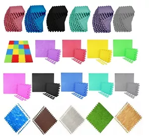 Baby Crawling Puzzle Soft EVA Interlocking Foam Mats Kid Play Carpet Home Floor - Picture 1 of 28