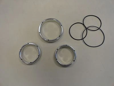 215MS POD GAUGE BEZEL SET (3) 316-13010171 MARINE BOAT - Image 1 of 4