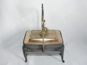 09J15 ANCIEN BEURIER EN MÉTAL ARGENTE ET LAITON WMF WMFB 1900 - Bild 1 von 10