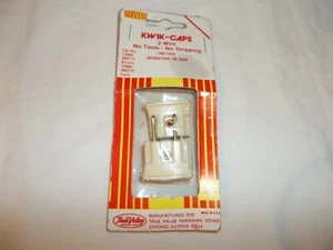 Vtg New In Package 2 KWIK-CAPS Easy Replacement Electric Lamp Cord Plugs - Picture 1 of 8