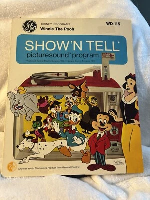 Vintage Winnie The Pooh Show’n Tell Record And Slide 1965 - Imagem 1 de 4