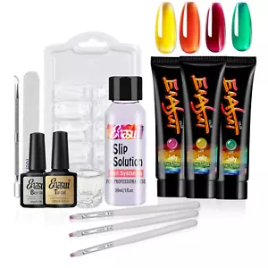 13Pcs/Kit Poly Nail Extension Gel15ml Quick Building Gel Nail Top Coat Base Coat - Picture 1 of 10