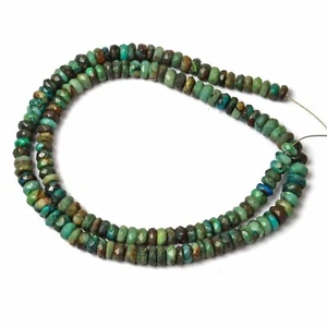 8 Inch Strand 5-7 MM Rare Chrysocolla Faceted Rondelle Shape Gemstone Beads - Picture 1 of 4