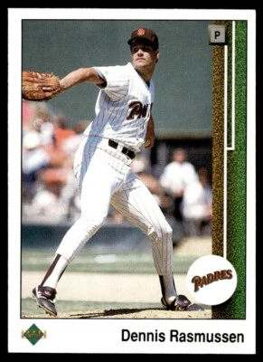 1989 Upper Deck #645 Dennis Rasmussen San Diego Padres - Image 1 of 2