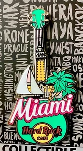 2023 HARD ROCK CAFE MIAMI LANDMARK GUITAR SERIES PIN - Picture 1 of 1