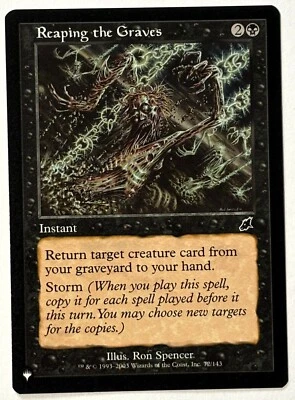 X2 MTG Scourge (SCG 072) Reaping the Graves - NM Pack Fresh - Common - The List - Image 1 of 2
