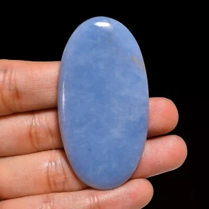 Natürlicher Angelit Edelstein 110,50 kt lose oval Cabochon aus Deutschland 61 x 32 x 6 mm - Bild 1 von 6