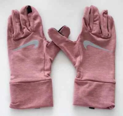 Guantes de vellón Nike para mujer M/L Dri-Fit correr pantalla táctil rojo polvo de estrellas/plateado Foto 1 de 4