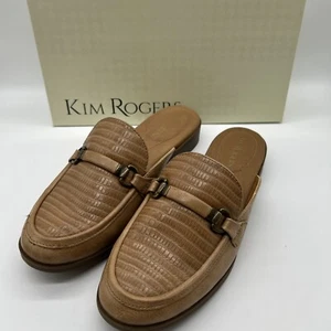 Kim Rogers Biden Brown Faux Leather Slides Womens Sz 8.5 M NIB - Picture 1 of 11