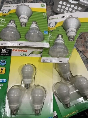 GE & Sylvania Energy Smart CFL Soft White Bulbs ,total 11 Bulbs - Image 1 of 4