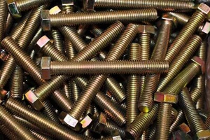 (15) Tornillos de grifo de cabeza hexagonal grado 8 de rosca completa 5/8-11 x 5 zinc amarillo grueso  - Imagen 1 de 1