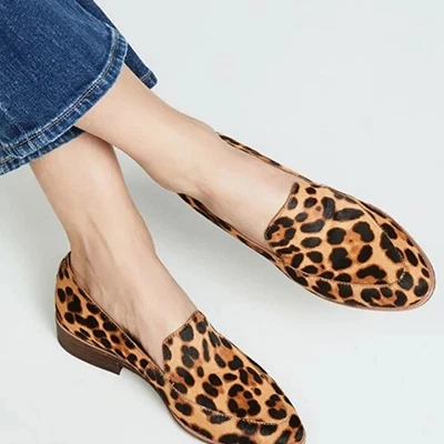 Mocasines Madewell The Frances en pelo de becerro estampado de leopardo para mujer talla: 7 Foto 1 de 4