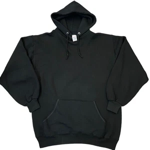 Russell Made in USA 80s-90s Sweatshirt Parka XL Black Plain Used - Picture 1 of 8