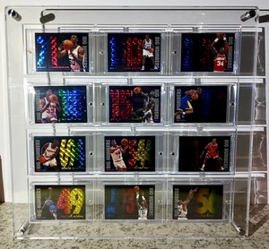 1994-95 Skybox NBA Hoops Big Numbers Cards Set of 12 with Acrylic Display - Picture 1 of 24