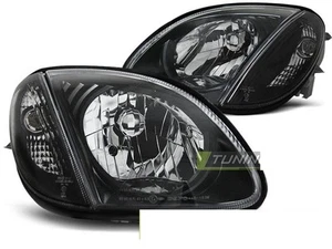 Coppia di Fari Anteriori per Mercedes R170 SLK 1996-2004 Neri IT LPME76-ED XINO - Picture 1 of 11