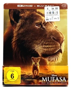 Disney Mufasa Der König der Löwen 4K Ultra HD Blu-Ray Steelbook NEU OVP in Folie - Bild 1 von 4