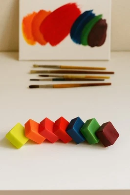 set fluorescente fatto a mano vernici encaustiche professionali sette blocchi singoli 15ml - Immagine 1 di 4