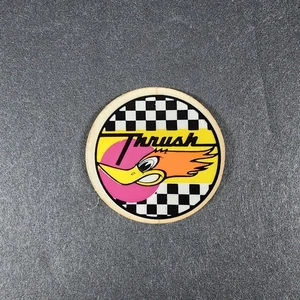 Thrush Vintage Checkerboard Cartoon Pinback Button - Picture 1 of 3