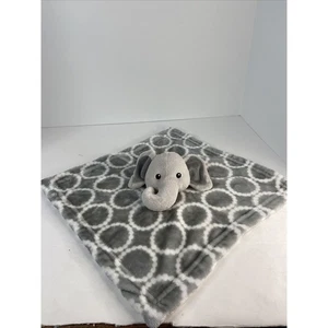 HB Elephant Gray with White Circles Lovey Security Blanket Plush Toy 14" - Picture 1 of 5