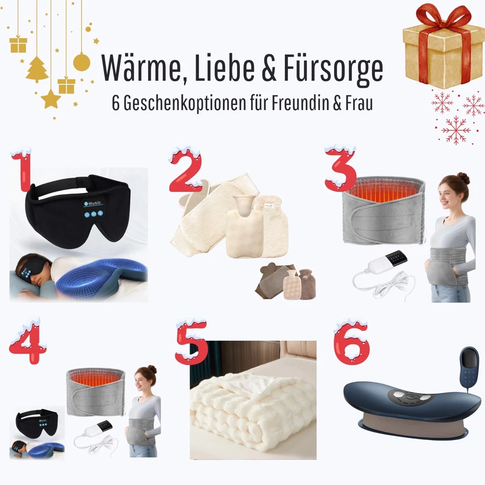 WXHAPPYSHOP Weihnachtsgeschenk für Freundin & Frau – Wärme & Liebe – 6 Geschenkoptionen