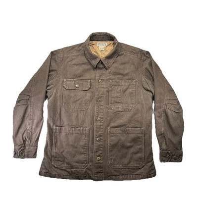 Duluth Trading Men’s Green Brown Canvas Chore Barn Coat Jacket Lined Workwear L - Image 1 of 4