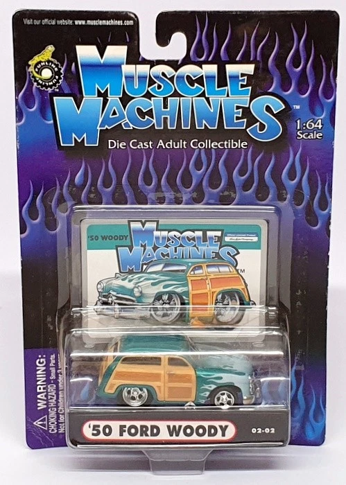 Muscle Machines 1/64 Scale 71161 02-02 - 1950 Ford Woody - Green - Image 1 of 4