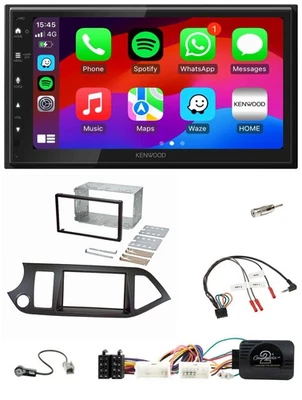 Kenwood Lenkrad USB DAB 2DIN Bluetooth Autoradio für Kia Picanto ab 2011 Start-S - Bild 1 von 4