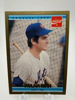 Donruss Coca-Cola Nolan Ryan 1992 serie profesional tú eliges tu tarjeta Foto 1 de 4