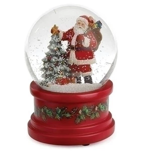 Here Comes Santa Claus Musical Glitterdome 100mm New - Picture 1 of 5