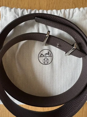 Hermès Black Brown Reversible Sz 105 32mm Belt STRAP ONLY (no Buckle) - Image 1 of 4