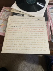 Imbrie: 2nd & 3rd String Quartets, Cal & Walden Quartets, Contemporary C6003 - Picture 1 of 4