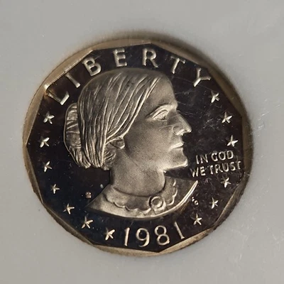 1981-S Type 2 Susan B Anthony Dollar NGC PF69 UCAM FREE SHIPPING G0820 - Image 1 of 4