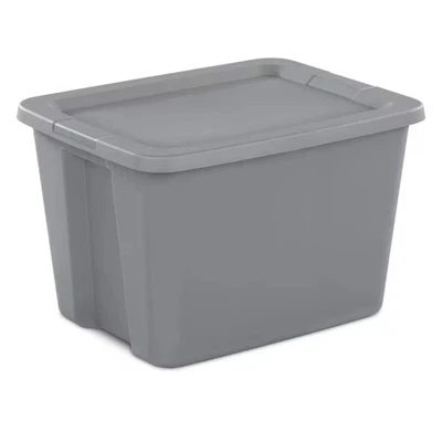Sterilite Large Storage Bin, 18 Gallon Plastic Storage Container with Snap-On Li - Image 1 of 4