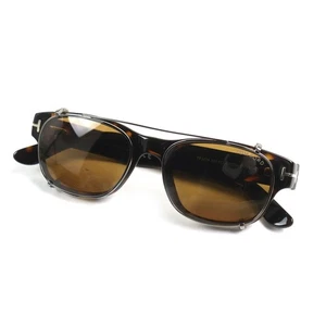 Extremely TOM FORD TF5276 053 Clip On Sunglasses Glasses Eyewear Dark Brown Tor - Picture 1 of 10