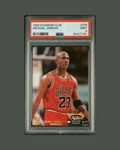 1992 Topps Stadium Club ๐ Michael Jordan #210 ๐PSA 9 "G.O.A.T." - Picture 1 of 5