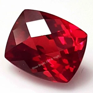 Stunning 11.20 Ct Lab-Certified Red Ruby Cushion Cut Gemstone Mozambique - Picture 1 of 9