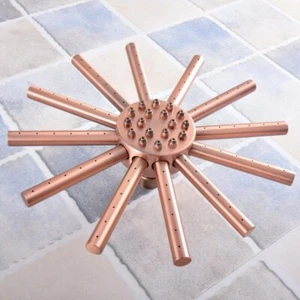 Antique Red Copper Shower Head Over-head Shower Sprayer Top Shower Head 8sh033 - Picture 1 of 6