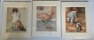 Lot of 3 NEW Besse Pease Gutmann Pictures in Mat Ready to Frame 11"x14" 1991 - Picture 1 of 5