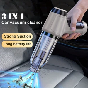 3 in 1 Upgrade Car Vacuum Cleaner Air Blower Wireless Handheld Rechargeable Mini - Picture 1 of 12
