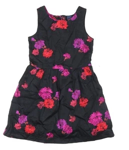 Gap Girls nero floreale 100% cotone taglia 10 anni cerniera collo rotondo - Foto 1 di 10