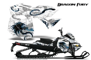 SKI-DOO REV XM SUMMIT SNOWMOBILE CREATORX GRAPHICS KIT DRAGON FURY BLUEICE WHITE - Foto 1 di 1