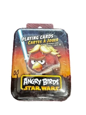 New Angry Birds Star Wars Luke Skywalker Metal Tin 3D Bonus Card Playing Cards - Image 1 of 4