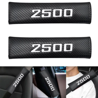 Almohadillas protectoras de cojín de hombro para funda de cinturón de seguridad de coche de fibra de carbono 2 piezas para Ram Foto 1 de 4