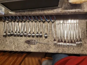 Vtg MCM 70’s Trocadero Stainless Flatware 48 PCs - Picture 1 of 2