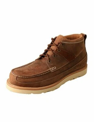 Twisted X Boots Men's MCAS001 Steel Toe Boot Oiled Saddle Leather Moc Toe Shoes - Image 1 of 4